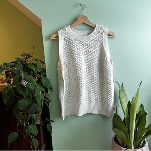 A New Day White Sleeveless Knit Tank Top